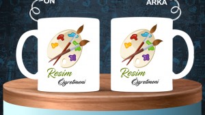 Resim Öğretmenlerine özel baskılı seramik kupa bardak