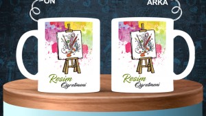 Resim Öğretmenlerine özel baskılı seramik kupa bardak