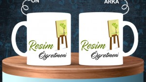 Resim Öğretmenlerine özel baskılı seramik kupa bardak