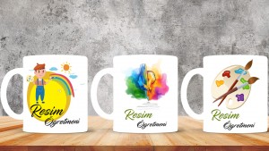 Resim Öğretmenlerine özel baskılı seramik kupa bardak