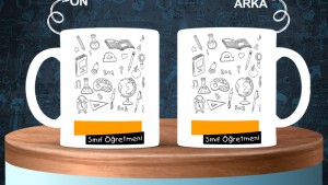 Sınıf Öğretmenlerine özel baskılı seramik kupa bardak