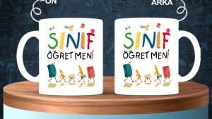 Sınıf Öğretmenlerine özel baskılı seramik kupa bardak