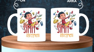Sınıf Öğretmenlerine özel baskılı seramik kupa bardak
