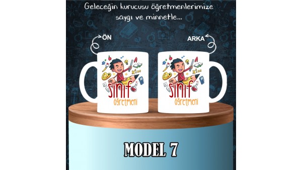 Sınıf Öğretmenlerine Özel Tasarımlı Baskılı Kupa Bardak – MiksHediye