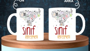 Sınıf Öğretmenlerine özel baskılı seramik kupa bardak