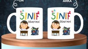 Sınıf Öğretmenlerine özel baskılı seramik kupa bardak