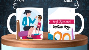 Sınıf Öğretmenlerine özel baskılı seramik kupa bardak