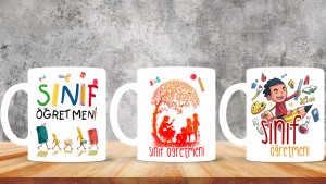 Sınıf Öğretmenlerine özel baskılı seramik kupa bardak