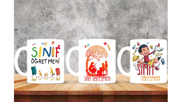 Sınıf Öğretmenlerine Özel Tasarımlı Baskılı Kupa Bardak – MiksHediye