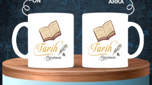 Tarih Öğretmenlerine özel baskılı seramik kupa bardak