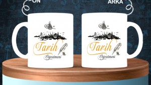 Tarih Öğretmenlerine özel baskılı seramik kupa bardak