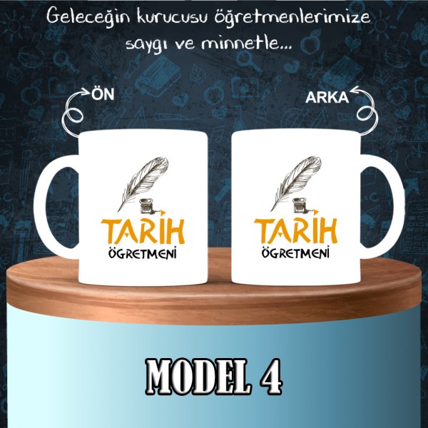 Tarih Öğretmenlerine Özel Tasarımlı Baskılı Kupa Bardak – MiksHediye