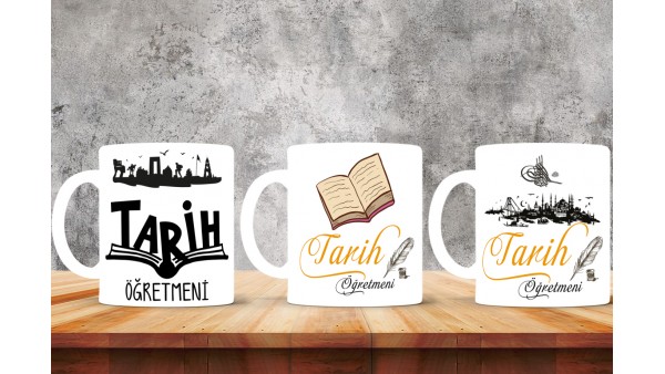 Tarih Öğretmenlerine Özel Tasarımlı Baskılı Kupa Bardak – MiksHediye