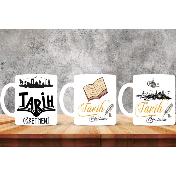 Tarih Öğretmenlerine Özel Tasarımlı Baskılı Kupa Bardak – MiksHediye