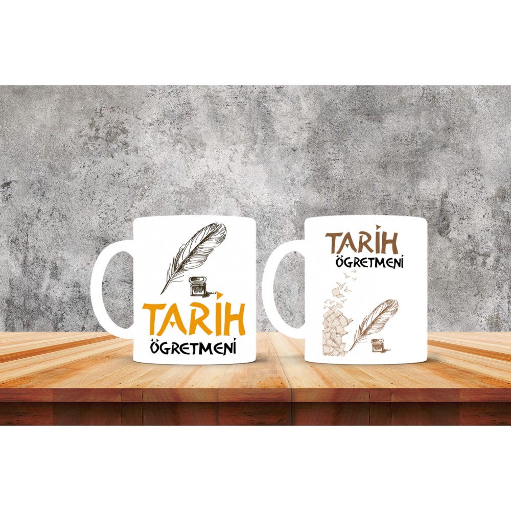 Tarih Öğretmenlerine Özel Tasarımlı Baskılı Kupa Bardak – MiksHediye