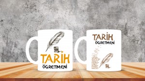 Tarih Öğretmenlerine özel baskılı seramik kupa bardak