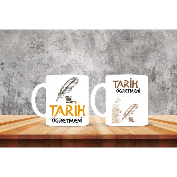 Tarih Öğretmenlerine Özel Tasarımlı Baskılı Kupa Bardak – MiksHediye