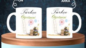Türkçe Öğretmenlerine özel baskılı seramik kupa bardak
