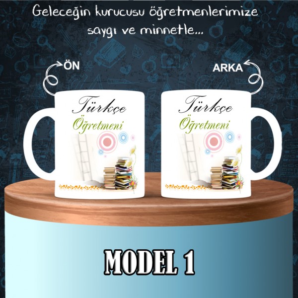 Türkçe Öğretmenlerine Özel Tasarımlı Baskılı Kupa Bardak – MiksHediye