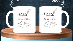 Türkçe Öğretmenlerine özel baskılı seramik kupa bardak