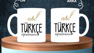 Türkçe Öğretmenlerine özel baskılı seramik kupa bardak