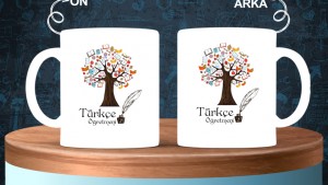 Türkçe Öğretmenlerine özel baskılı seramik kupa bardak