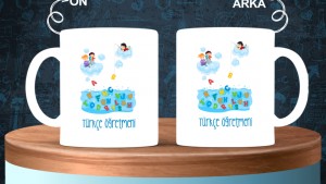 Türkçe Öğretmenlerine özel baskılı seramik kupa bardak