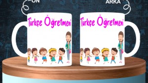 Türkçe Öğretmenlerine özel baskılı seramik kupa bardak