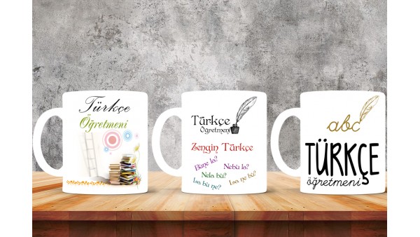 Türkçe Öğretmenlerine Özel Tasarımlı Baskılı Kupa Bardak – MiksHediye