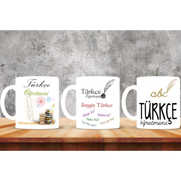 Türkçe Öğretmenlerine Özel Tasarımlı Baskılı Kupa Bardak – MiksHediye