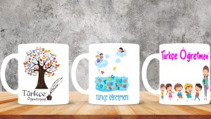 Türkçe Öğretmenlerine özel baskılı seramik kupa bardak