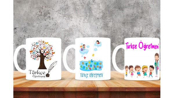 Türkçe Öğretmenlerine Özel Tasarımlı Baskılı Kupa Bardak – MiksHediye