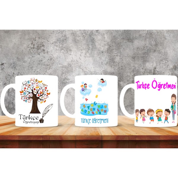 Türkçe Öğretmenlerine Özel Tasarımlı Baskılı Kupa Bardak – MiksHediye