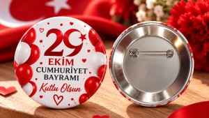 44 mm kişiye özel baskılı iğneli rozet