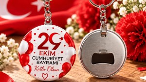 Kişiye özel baskılı rozet anahtarlık modelleri