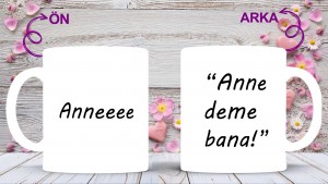 anneler günü kişiye özel fotoğraflı seramik kupa hediye