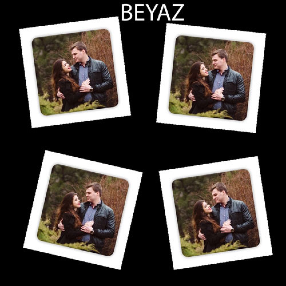 7x7 Kare Baskı Beyaz