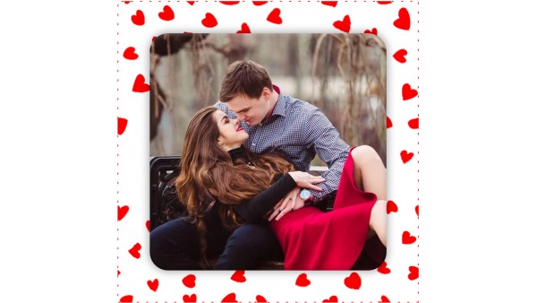 7x7 Kare Baskı Kalpli