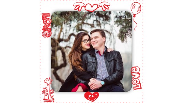 7x7 Kare Baskı Kalpli