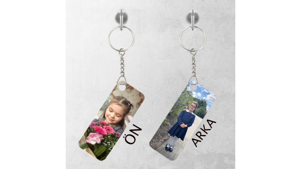 Kişiye Özel Dikdörtgen Metal Anahtarlık –  Baskılı Premium Anahtarlık