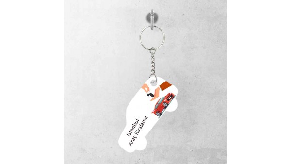 Kişiye Özel Araba Figürlü Metal Anahtarlık –  Baskılı Premium Anahtarlık