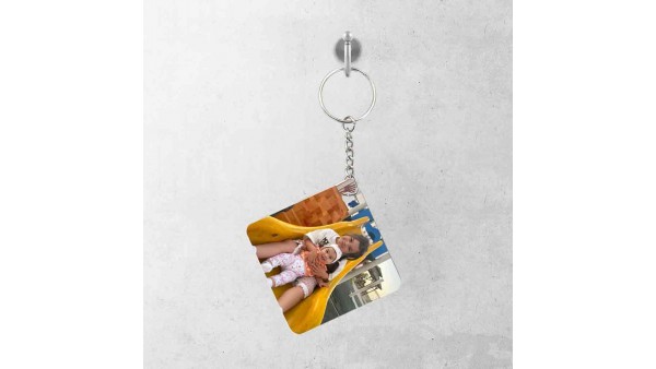 Kişiye Özel Kare Metal Anahtarlık –  Baskılı Premium Anahtarlık