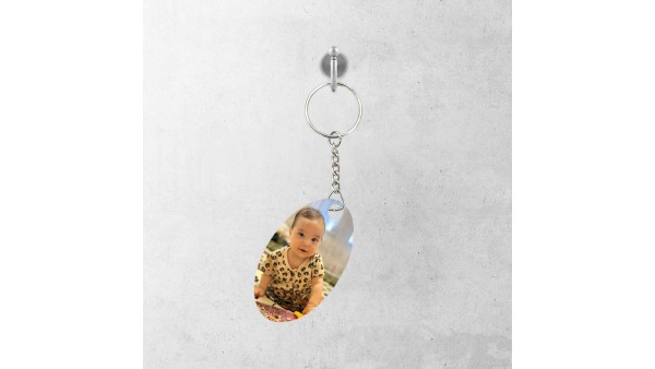 Kişiye Özel Oval Metal Anahtarlık –  Baskılı Premium Anahtarlık