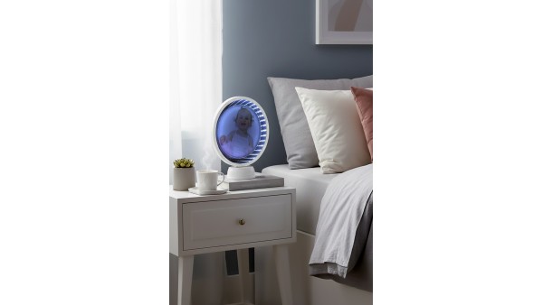 3D LED Işıklı Sihirli Aynalı Yuvarlak Fotoğraf Çerçevesi