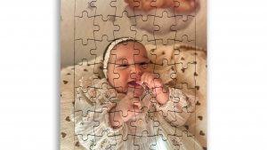 A4 ölçülerinde 42 parçalı karton yap-boz puzzle dekoratif süs