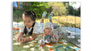 A4 ölçülerinde 42 parçalı karton yap-boz puzzle dekoratif süs