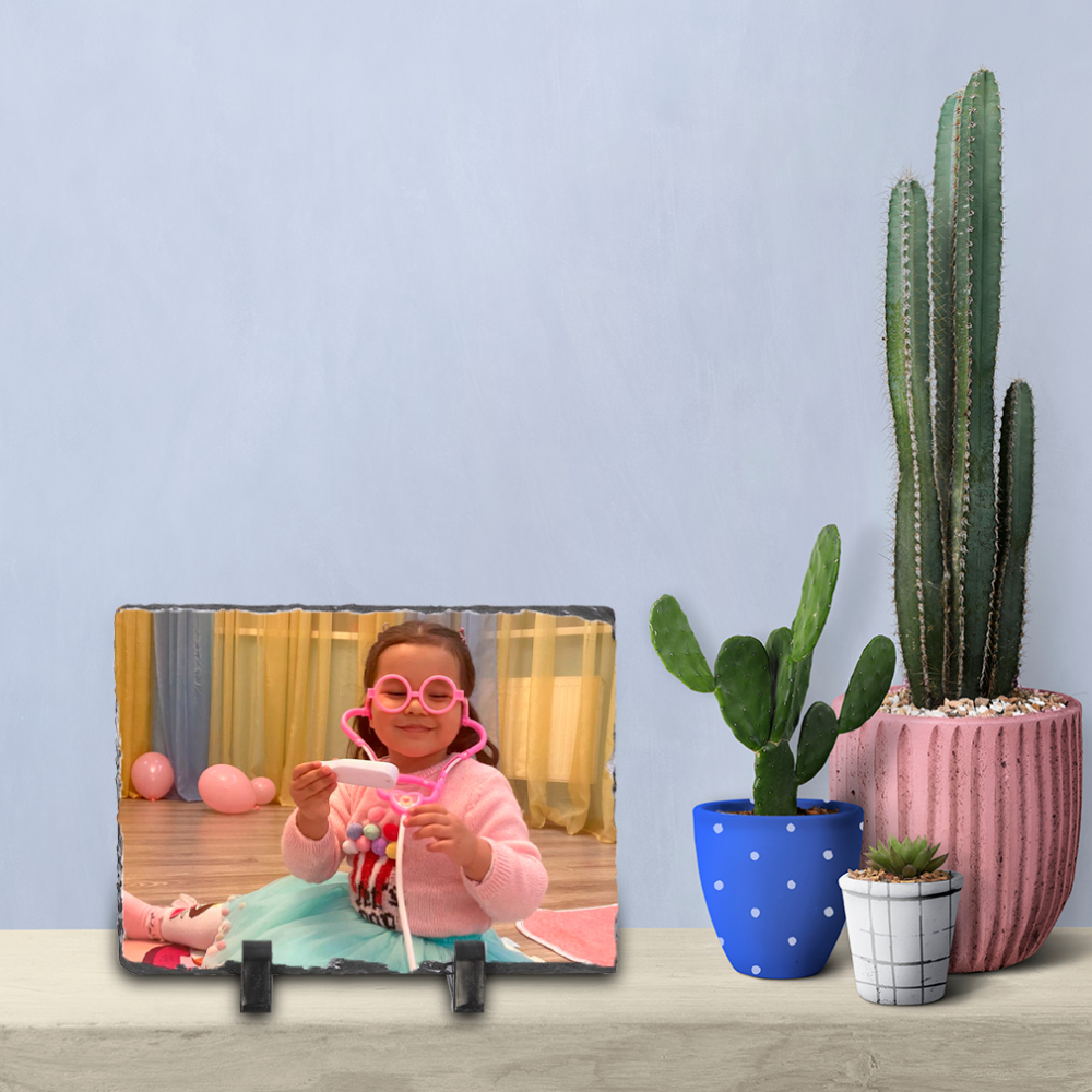 Dikdörtgen Taş Baskı 15×20 cm – Kişiye Özel Doğal Taş Fotoğraf Baskılı
