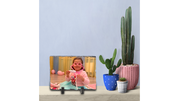 Dikdörtgen Taş Baskı 15×20 cm – Kişiye Özel Doğal Taş Fotoğraf Baskılı