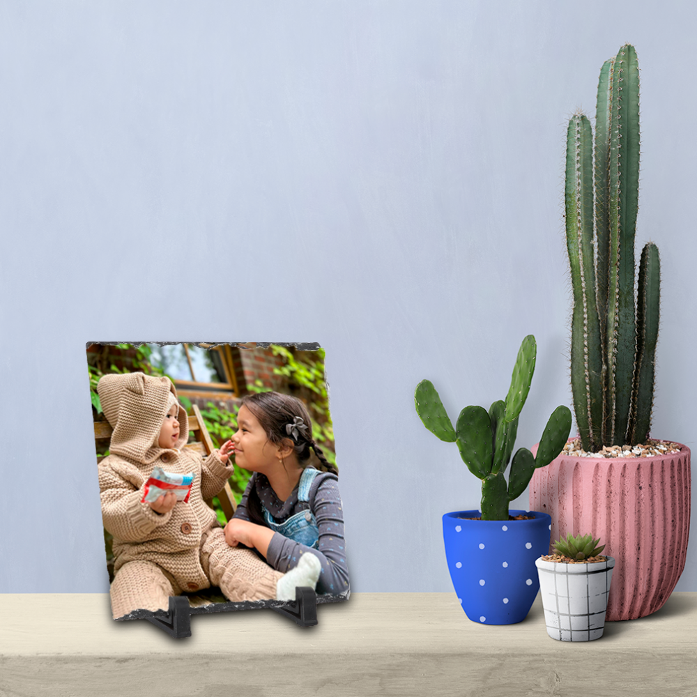 Kare Taş 15x15 cm – Kişiye Özel Doğal Taş Fotoğraf Baskılı
