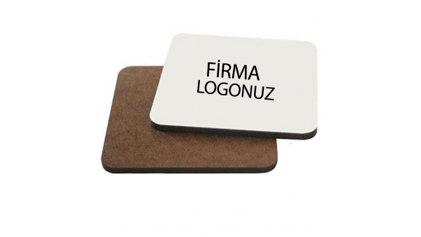 Baskılı  Kare Ahşap Bardak Altlığı – Firmalara Özel Baskılı Bardak Altı